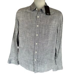 Rails Nordstrom 100% Cotton Navy Chambray Long Sleeve Button Shirt Men’s S